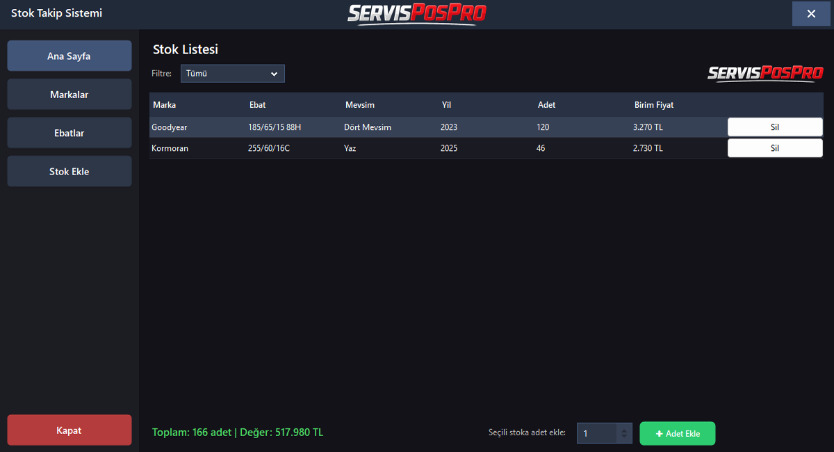 Stok Takibi ve Yönetimi